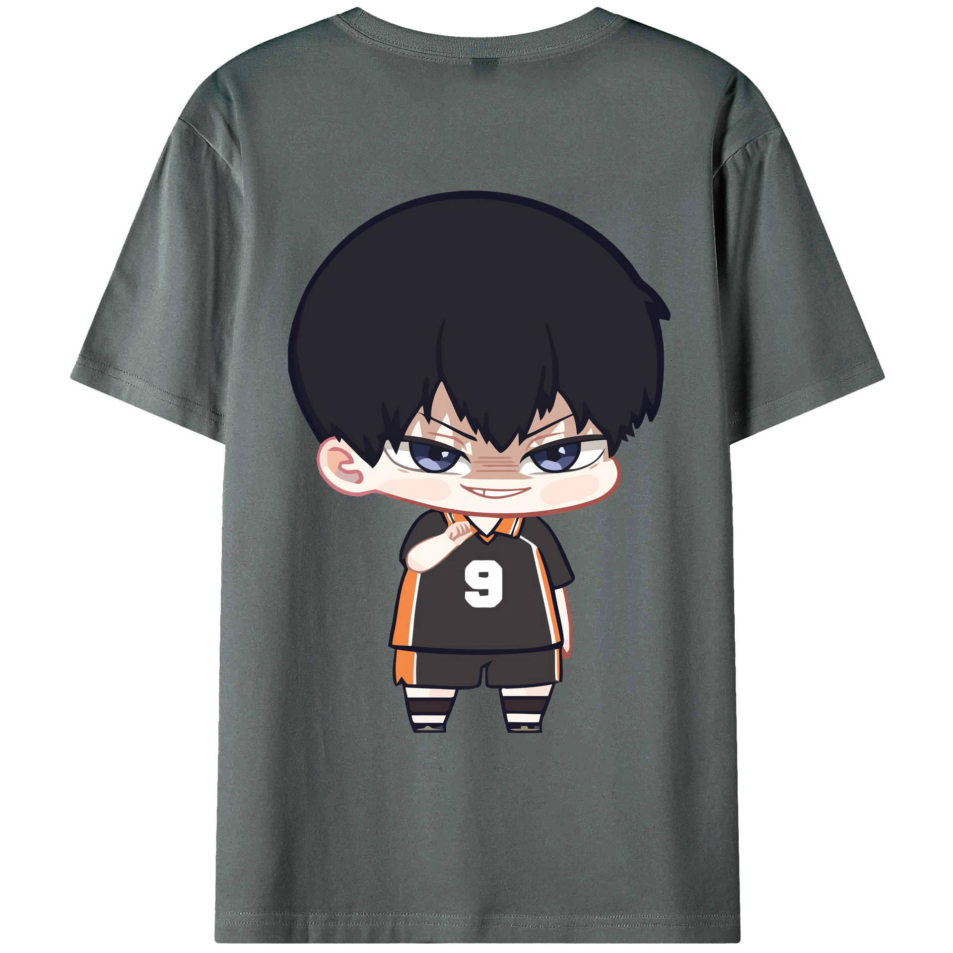 （画像用） ハイキュー!! Haikyu!! 綿100％ メンズ半袖Tシャツ（バックプリント） 通気性